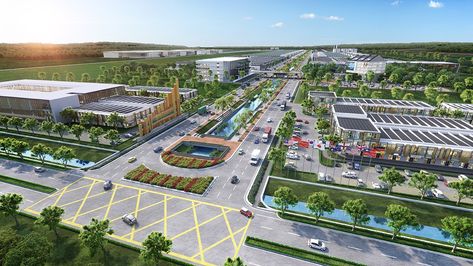 SPARK 2023 - championing industrial park players’ success Business Park Architecture, Industrial Park Design, Industrial Park Entrance, Eco Industrial Park, Protur Safari Park, Resort Lifestyle, Industrial Development, Pedestrian Walkway, Vacant Land