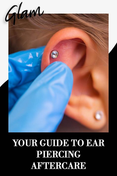 How To Take Care Of Piercings, Ear Piercings After Care, Ear Piercing Cleaning Solution Diy, New Piercing Care, How To Clean Ear Piercings, Piercing Care Tips, Ear Piercing Care, Upper Ear Piercing, New Ear Piercing