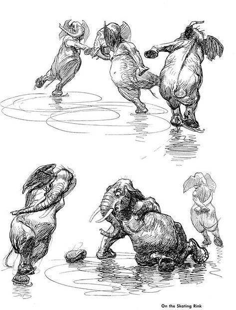 kim jung gi animal - Google Search Heinrich Kley, Kim Jung Gi, Dancing Animals, Animal Illustration Art, Art Articles, Historical Painting, Elephant Art, Fantasy Artist, Arte Animal