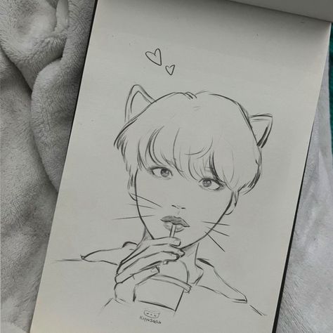 Ateez Drawings Easy, Seonghwa Sketch, Ateez Drawings Pencil, Ateez Painting, Seonghwa Drawing, Ateez Sketch, Kpop Drawings Pencil, Ateez Drawings, Seonghwa Fanart