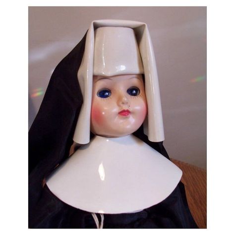 Amazing Things — Brenna Colvin Nun Doll, Nuns Habits, Hummel Figurines, Valley Of The Dolls, Religious Icons, Old Dolls, Hello Dolly, Wedding Music, Religious Art