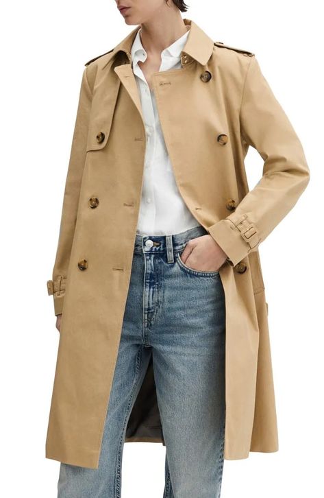 Navy Sweater Outfit, Cotton Trench Coat, Oversized Striped Sweater, Beige Trench Coat, Navy Coat, Navy Outfit, Black Jeans Outfit, Perfect Coat, Classic Trench Coat