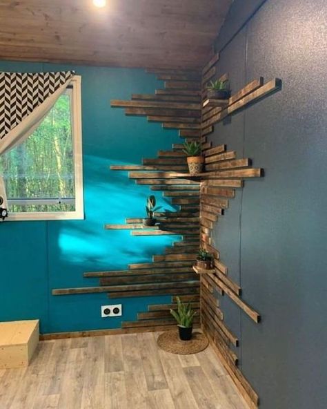 Wood Wall Design, House Wall Design, Design Hallway, Entrance Modern, Entrance Interior, Corner Decor, Small Hallway, Corner House, Wall Decor Design