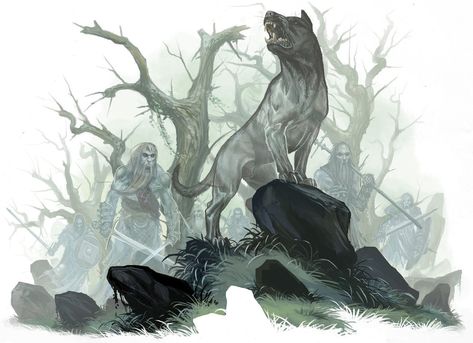 Hound of Ill Omen by BenWootten on DeviantArt Hound Of Ill Omen Dnd, Hound Of Ill Omen, Random Encounters, Night Walkers, Jack Kirby, Happy Puppy, Creature Design, Card Art, Dungeons And Dragons