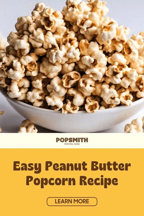 Thinking of making peanut butter popcorn for movie night or date night but don't know where to get started? This easy peanut butter popcorn recipe will have you making it in no time. We share what ingredients you'll need (spoiler alert: no corn syrup here), how to make stovetop popcorn with a stovetop popcorn popper, and how to make peanut butter balls. Visit the Popsmith blog now for more information on this addicting salty 'n sweet popcorn. | family activities Salty Party Snacks, Vegan Party Snacks, Flavored Popcorn Recipes, Popcorn Recipes Easy, Peanut Butter Popcorn, Making Peanut Butter, Stovetop Popcorn, Healthy Popcorn, Party Snacks Easy