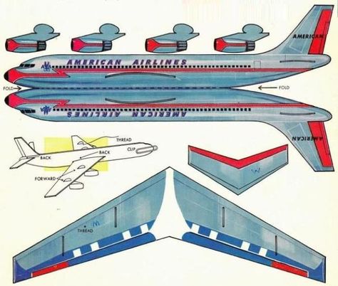 PAPERMAU: Cheerios Boeing 707 Vintage Aircraft Paper Model - by Toy Connect Paper Glider, Paper Airplane Template, Paper Airplane Models, Airplane Crafts, Paper Aircraft, Boeing 707, Boeing Aircraft, Army Truck, Ww2 Planes