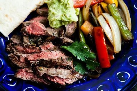 London Broil Chipotle Lime Fajitas | Food For Thought Best Steak Fajitas, Beef Fajita Marinade, Steak Fajita Marinade, Beef Fajita Recipe, Guajillo Chile, Skirt Steak Fajitas, Easy Steak Fajitas, Fajita Seasoning Recipe, London Broil Recipes