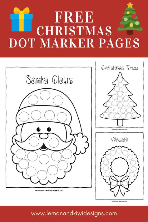 Christmas Dot To Dot, Preschool Christmas Worksheets, Free Printable Christmas Worksheets, Dot Marker Printables, Cute Artwork, Dot Marker Activities, Dots Free, Free Preschool Printables, Christmas Worksheets