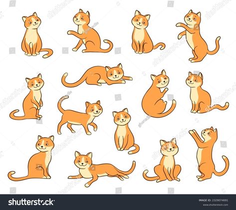 Cat Sitting Drawing, Cat Sitting Down, Sitting Drawing, Cute Cartoon Cat, Cat Cartoon, Illustration Ideas, Cat Sitting, Cat Illustration, Funny Cartoon