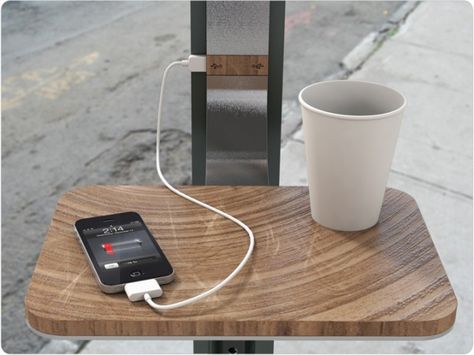 Street Charge, a solar powered public charging station by PENSA Solar Charging Station, Whatsapp Tricks, Urban Intervention, Solar Power Diy, Urban Furniture, Urban Oasis, Street Furniture, Solar Charging, Urban Spaces