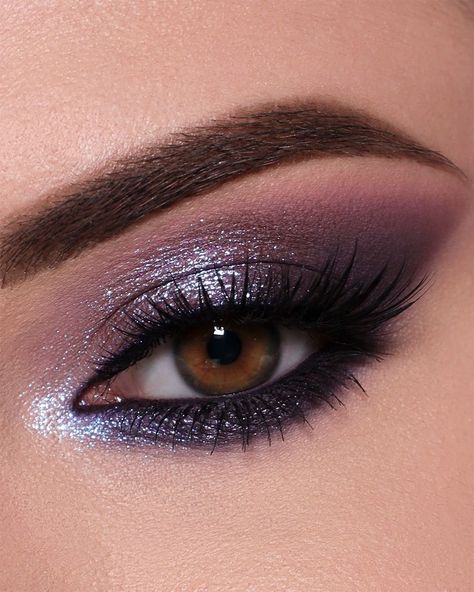 Purple And Silver Smokey Eye, Rose Smokey Eye Makeup, Rose Smokey Eye, Rose Quartz Palette, Purple Smokey Eye Makeup, Smokey Cat Eye, Eye Makeup Images, Purple Smokey Eye, Makeup Images