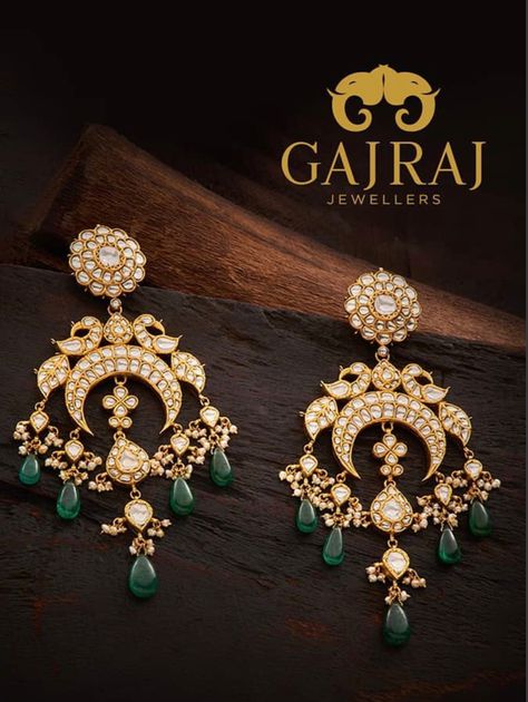 Exclusive Unique uncuts earrings Gajraj Jewellers, Jewelry Design Earrings, Design Earrings, Jewelry Design, Charm Bracelet, Quick Saves, Design