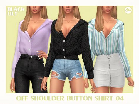 Sims Tops, Sims Inspiration, Basic Girl, Sims 4 Dresses, Sims 4 Downloads, Sims4 Clothes, Hottest Anime Characters, Sims 1, The Office Shirts