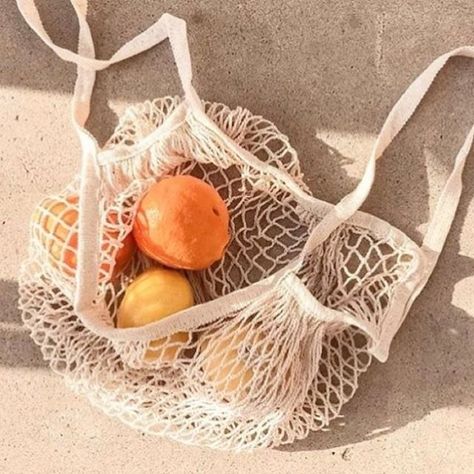 Anyone hittin the farmers market today? Bring a bag Drømme Liv, Aesthetic Orange, Knitting Aesthetic, Orange Aesthetic, Net Bag, Beige Aesthetic, Mesh Bag, Market Bag, Wabi Sabi