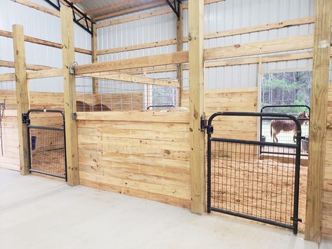 Osb Diy Ideas, Horse Stall Plans, Wood Horse Stalls, Simple Horse Stalls, Diy Horse Arena Cheap, Horse Stall Design, Horse Barn Stalls Ideas, Small Barn Ideas Horse, Small Stable Ideas