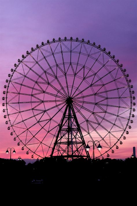 Biang Lala, Rosa Wallpaper, Ferris Wheels, Amusement Park Rides, Carnival Rides, Parc D'attraction, Fun Fair, All Things Purple, Pics Art