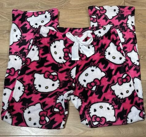 Hello Kitty Pj Pants Uk, Cheap Hello Kitty Print Pajama Pants, Fuzzy Hello Kitty Pjs, Womens Hello Kitty Pj Pants, Cute Hello Kitty Print Loungewear Bottoms, Monster High Pajamas, 2000s Inspired Outfits, Kitty Clothes, Hello Kitty Clothes