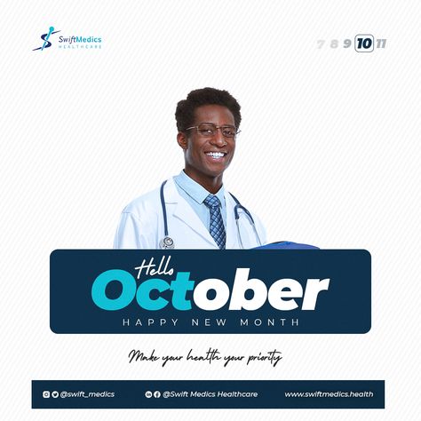 Welcome To October, New Month Flyer, Christian Background Images, Gold Design Background, Adobe Photoshop Design, Happy New Month, Creative Advertising Design, Happy New Week, Graphic Design Flyer