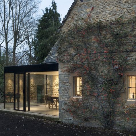 Chalet Extension, Glass Box Extension, Cottage Extension, Yew Tree, Building Extension, Brick Cottage, Glass Extension, Modern Extension, Building Renovation