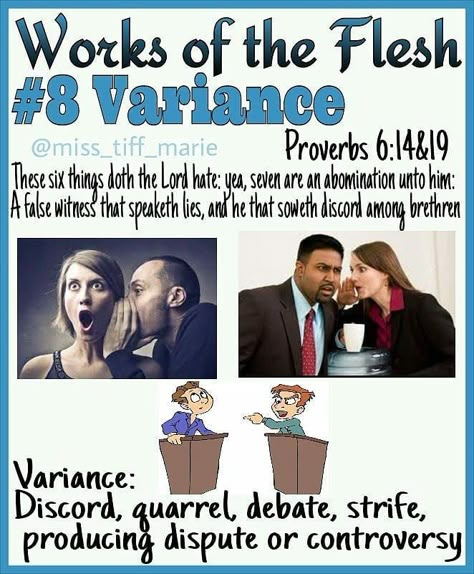 8 of 17 WORKS OF THE FLESH (Galatians 5:19-21) 8. Variance Described a Works Of The Flesh, 7 Trumpets, Proverbs 6, Hebrew Israelite, Spiritual Truth, Bible Facts, The Flesh, Bible Teachings, Bible Knowledge