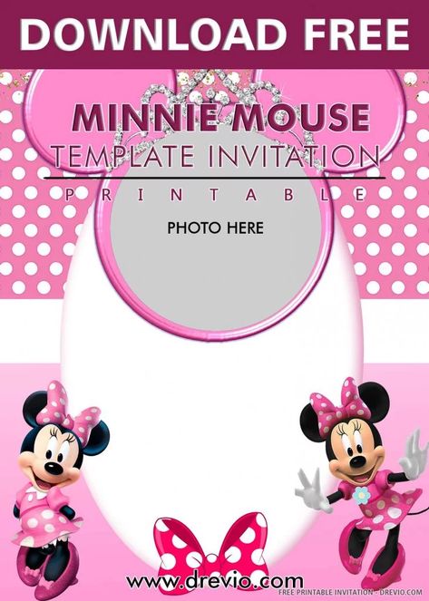 (FREE PRINTABLE) – Minnie Mouse’s Pink Bandana Birthday Invitation Templates | Download Hundreds FREE PRINTABLE Birthday Invitation Templates Minnie Mouse Template, Minnie Birthday Invitations, Online Birthday Invitations, Birthday Party Invitations Free, Minnie Mouse First Birthday, Minnie Mouse Birthday Invitations, Minnie Mouse Invitations, Pink Bandana, Minnie Mouse 1st Birthday