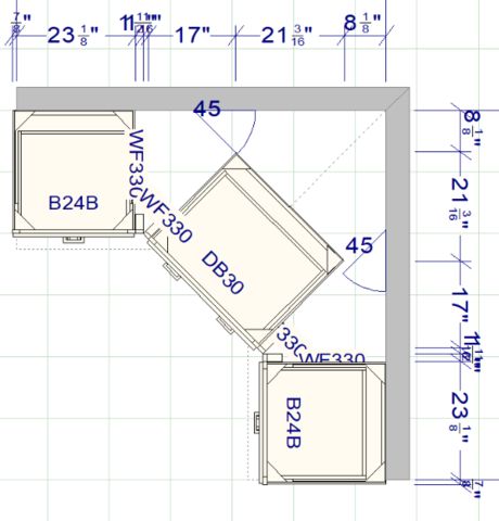 Stove In Corner Of Kitchen Layout, Corner Kitchen Stove Ideas, Kitchen With Oven In Corner, Sink In Corner Of Kitchen Layout, Hexagon Kitchen Layout, Corner Kitchen Sink Ideas Layout, Kitchen Layout Ideas With Corner Sink, Kitchen Layout With Corner Sink, Kitchen With Sink In Corner Layout