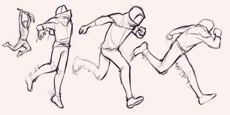 Running Body Reference, Running Pose Sketch, Running From Someone Reference, Draw Running Poses, Running Pose Reference Side View, Running Side View Reference, Cartoon Running Reference, Running And Jumping Reference, Running Anatomy Drawing