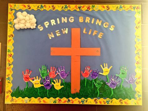 March bulletin board March Bulletin Board Ideas For Church, March Church Bulletin Board Ideas, Spring Bulletin Board Ideas For Preschool Christian, Spring Sunday School Bulletin Boards, Spring Church Bulletin Boards, Easter Bulletin Boards For Daycare, Spring Bulletin Boards Christian, Spring Bulletin Board Ideas For Preschool, Christian Spring Bulletin Boards