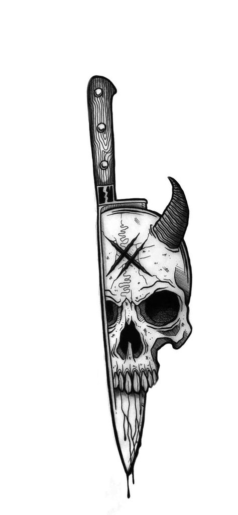 Mens Face Tattoos, Skull Graffiti, Tattoo Stencil Designs, Reaper Drawing, Hunter Tattoo, Skull Hand Tattoo, Knife Drawing, Body Image Art, Goth Tattoo