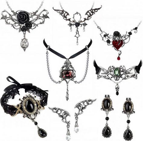 jewelry by Alchemy Gothic Victorian Goth Accessories, Gothic Vampire Jewelry, Vampire Steampunk, Vampire Accessories, Alchemy Gothic Jewelry, Gothic Jewelry Diy, Vampire Jewelry, Gothic Culture, Alchemy Gothic