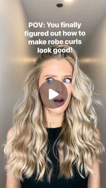 Daily street style on Instagram: "How to make robe curls look good 🤩🤩 @abbeyyung" Robe Tie Curls Tutorial, Robe Curls, Daily Street Style, Curled Hairstyles, Street Style, Hair, On Instagram, Quick Saves, Instagram