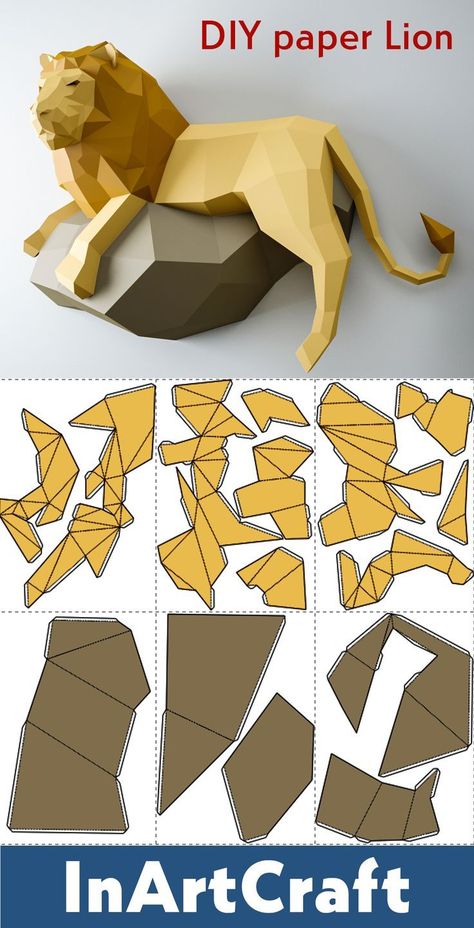 Papercraft Templates Free Downloads, 3d Paper Crafts Templates Free Printable, Paper Craft Templates Printable, Paper Trophy, 3d Paper Sculpture, Papercraft Download, Paper Flowers Diy Easy, Easy Paper Flowers, Papercraft Templates