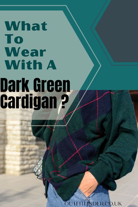 Dark green is a beautiful colour which goes with many other colour choices. If your colour choices tend towards the forest-y end of the scale, you may be wondering what to wear with a dark green cardigan. Read on for some inspiration! Dark Green Cardigan Outfit, Green Cardigan Outfit, Dark Green Cardigan, Beige Jeans, Cardigan Outfit, Green Cardigan, Cardigan Outfits, Hunter Green, Fashion Advice