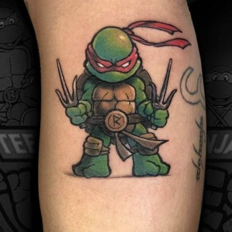 Discover 18 Creative Ninja Turtle Tattoo Designs - Inspiring Ideas for Fans Ninja Turtles Tattoo, Michelangelo Tattoo, Michelangelo Ninja Turtle, Ninja Turtle Tattoos, Ninja Tattoo, Tmnt Raphael, Raphael Ninja Turtle, Turtle Tattoo Designs, Cactus Tattoo