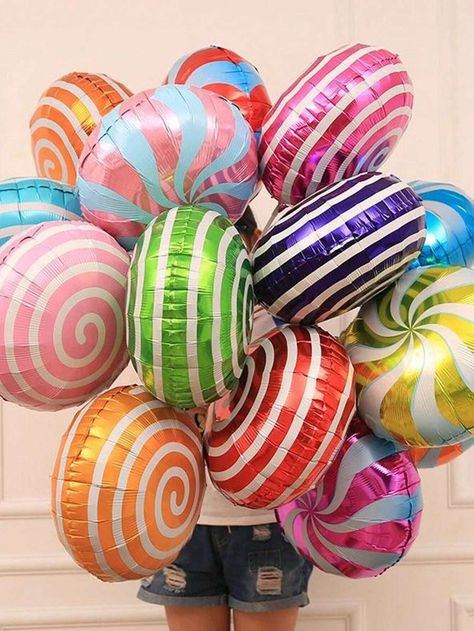 10pcs 18inch Round Candy Balloons Windmill Balloon Lollipop Helium Balloons Christmas Candy Balloon Christmas Decorations Wedding Birthday Party Decorations,ChristmasI discovered amazing products on SHEIN.com, come check them out! Balloon Christmas Decorations, Helium Balloons Wedding, Party Decorations Christmas, Balloon Christmas, Candy Balloons, Christmas Balloon Decorations, Prom 2025, Balloons Wedding, Random Style