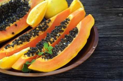 Resep Smoothie, Seeds Benefits, Papaya Seeds, Parasite Cleanse, Cleanse Recipes, Peach Recipe, Alkaline Foods, Upset Stomach, Healthy Eating Habits