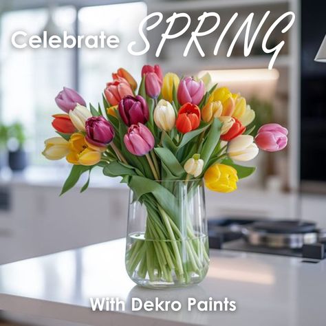 Spring into colour with Dekro Paints!

As the season of renewal begins, refresh your spaces with vibrant hues that bring the beauty of spring indoors.
Get inspired with our range of NCS colours: https://dekro.co.za/inspiration/

#DekroPaints #Spring #NCSColours #ColourYourHome Tulip Mix Bouquet, Colourful Tulips, November Colors, Flower Farms, September Colors, Pretty Bouquet, Long Vase, Prettiest Bouquet, British Flowers