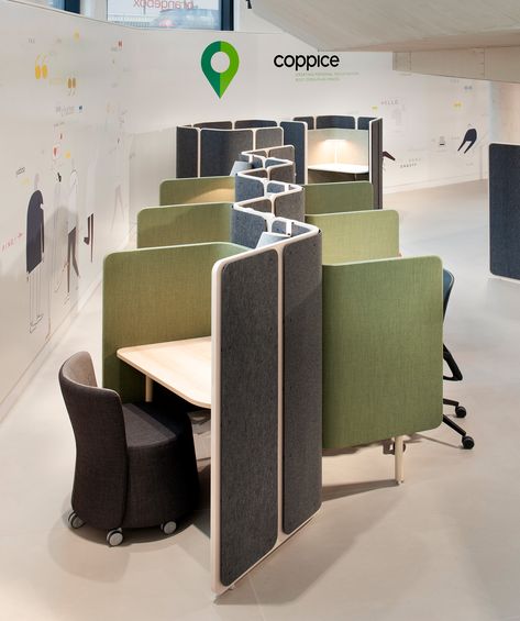 Interesting Office Spaces, Coworking Space Design Open Plan, Coworking Space Ideas, Coworking Space Design, Ergonomic Office Furniture, Office Screens, Modular Office, Industrial Inspiration, Co Working Space