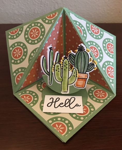 Triangle Corner Pop Up Fold Cards, Fancy Fold Cards, Fancy Folds, Folded Cards, Youtube Video, Pop Up, Stampin Up, Paper Crafts, Tags