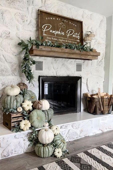 Fall Fireplace Mantel Decor, Fall Fireplace Mantel, Bbq Backyard, Decorate Your Fireplace, Fall Fireplace Decor, Fall Home Decor Ideas, Fall Mantle Decor, Fall Fireplace, Fall Decor Dollar Tree