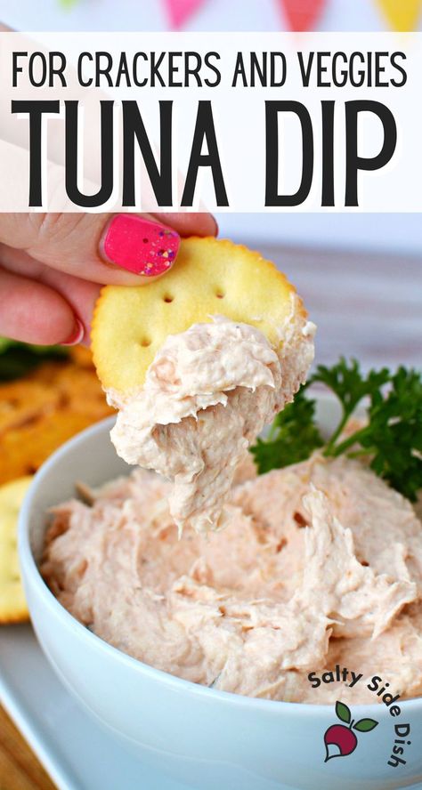 Dip For Ritz Crackers, Tuna Spread Recipe, Tuna Appetizer, Easy Tuna Recipes, Dip For Veggies, Tuna Dip, Smoked Tuna, Recipe For Lunch, Canned Tuna Recipes