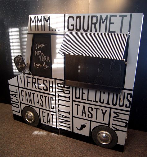 Our graphic Faux food truck where we can serve your guests delicious food with a little bit of whimsy! Food Gift Baskets Diy, Taco Cookies, Food Gifts For Men, Food Truck Party, Food Truck Interior, Food Gifts Packaging, Diy Food Storage, Storage Bags Diy, Diy Storage Containers