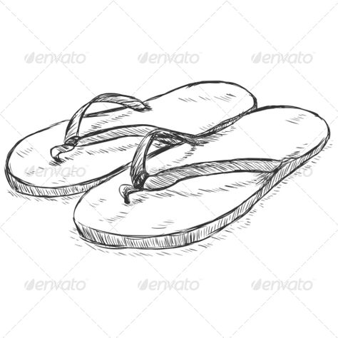 Vector Sketch Slippers - Man-made Objects Objects Disney Characters Genderbend, Perspective Drawing Architecture, Cubist Art, Shoe Sketches, Realistic Pencil Drawings, Seni Vintage, Pen Art Drawings, Object Drawing, Industrial Design Sketch