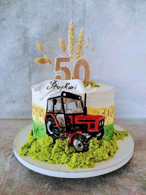 Farmer Cake For Men, Farmer Birthday Cake, 40th Birthday Cakes For Men, 75 Birthday Cake, Sewing Cake, Decor Tort, Farm Birthday Cakes, Farm Animal Cakes, Tractor Cake