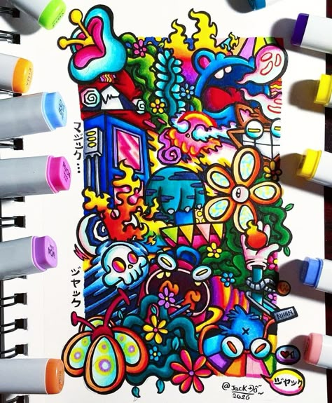 Vexx Art Doodles Easy, Gawx Art, Doodle Art Ideas, Lil Doodles, Cute Monsters Drawings, Easy Graffiti Drawings, Cute Simple Tattoos, Doddle Art, Arte Doodle