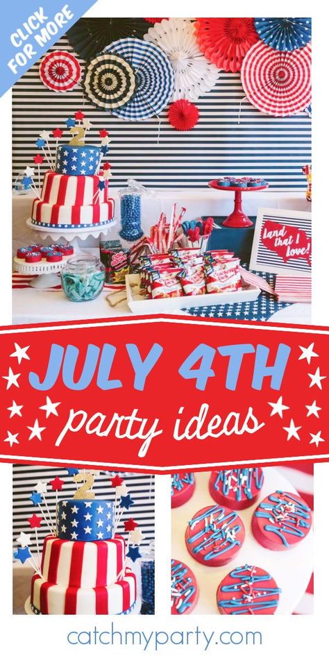 July 4th Birthday Party, 4th Party Ideas, July 4th Party Ideas, Summer Party Planning, July 4th Party, Welcome Home Parties, July Ideas, 2nd Birthday Party, Summer Birthday Party