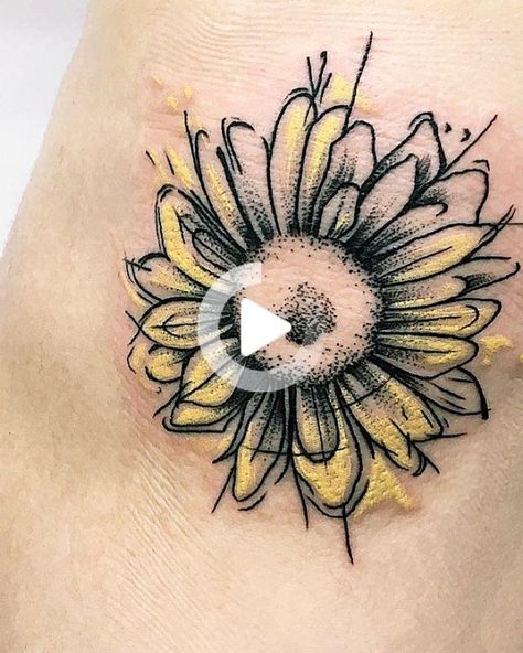 This Pin was discovered by sara. Discover (and save!) your own Pins on Pinterest. #sunflowertattoos Sunflower Buds Tattoo, Glitter Sunflower Tattoo, Sunflower Tattoo Shoulder, Disney Tattoo, Sunflower Tattoos, Butterfly Tattoos, Diy Tattoo, Sunflower Tattoo Design, Sunflower Tattoo