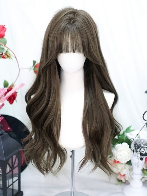 The price is for a wig only, others are not included. Garment Size SizeFree SizeHair Length60-65 Pretty Hair Cuts, Hair Asian, Air Bangs, Hair Inspiration Long, Long Hair Wigs, Korean Hair, Cute Braided Hairstyles, Goddess Hairstyles, Pretty Hair Color