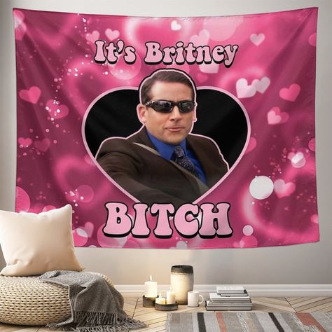 Funny Blankets, Funny Room Decor, Cute Tapestry, Michael Scott The Office, Funny Tapestry, Living Room Dorm, Michael Scott, Cool Mugs, Wall Hanging Tapestry