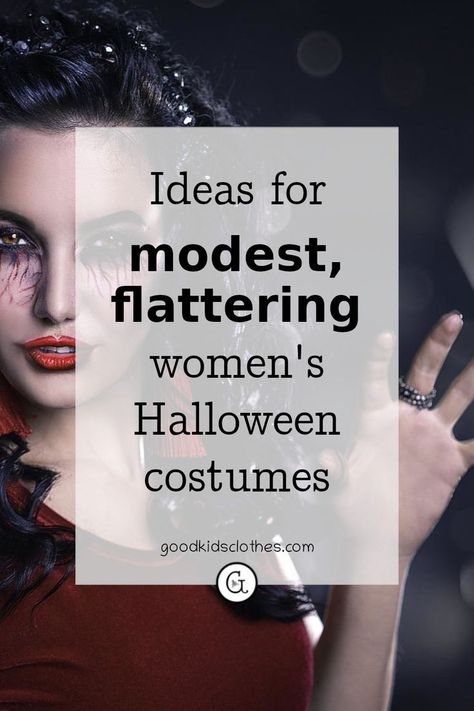 Women in a costume with fitted top and scary makeup Quick Costumes Last Minute Women, Halloween Costumes Women Modest, Halloween Costumes Modest, Feminine Halloween Costumes, Modest Halloween Costumes For Women, Modest Costumes, Modest Halloween Costumes, Quick Costumes, Modest Feminine